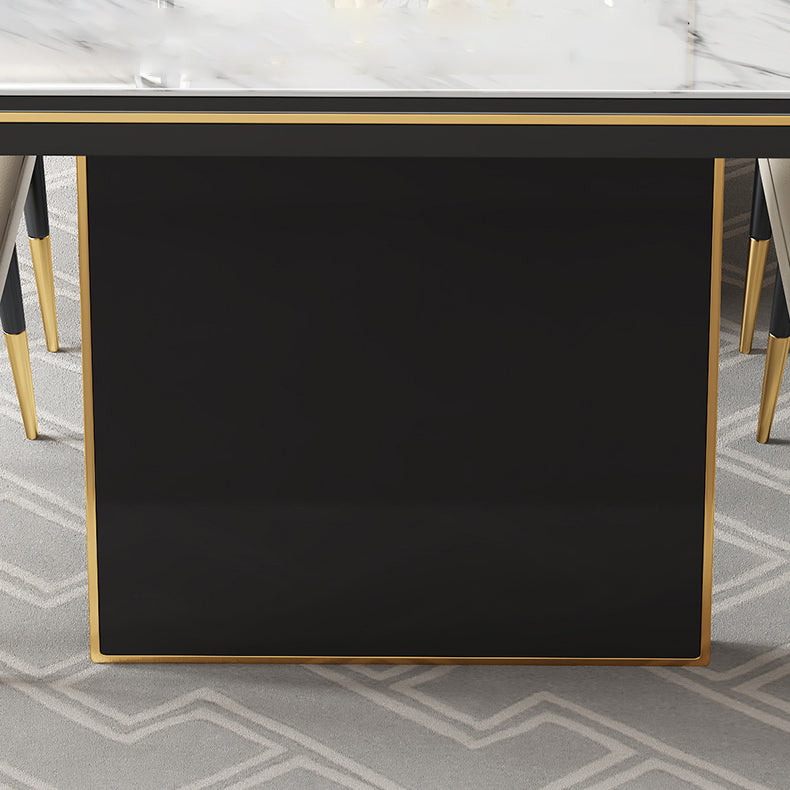 Glam 1/4/6/7/9 Pieces Dining Set Rectangle Stone Dining Table Furniture for Dining Room