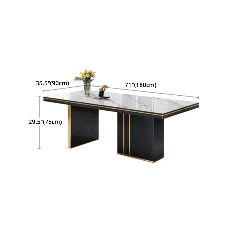 Glam 1/4/6/7/9 Pieces Dining Set Rectangle Stone Dining Table Furniture for Dining Room