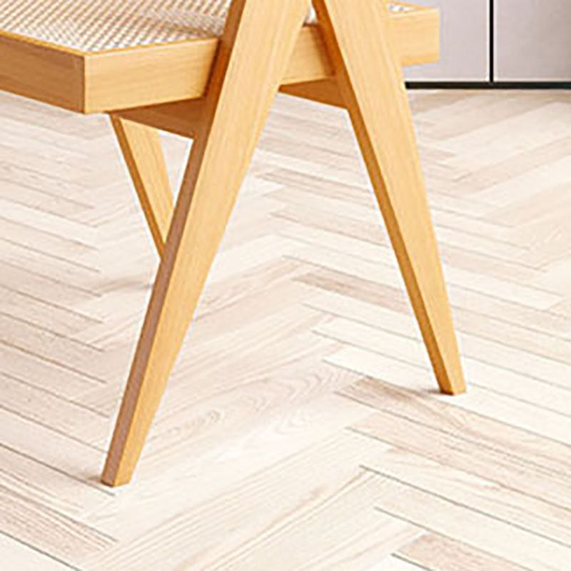 Modern Rectangular Dining Set Solid Wood and Acrylic 1/2/5 Pieces Natural Table and Chairs