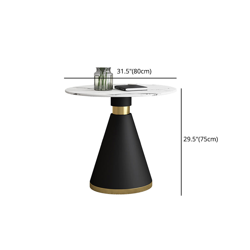 White Stone Top 1/5 Pieces Dining Set Glam Style Kitchen Set for Dining Room