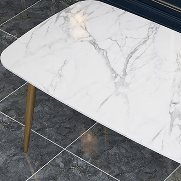 Glam Style 1/2/5 Pieces Kitchen Set White-gold Table Dining Set for Dining Room