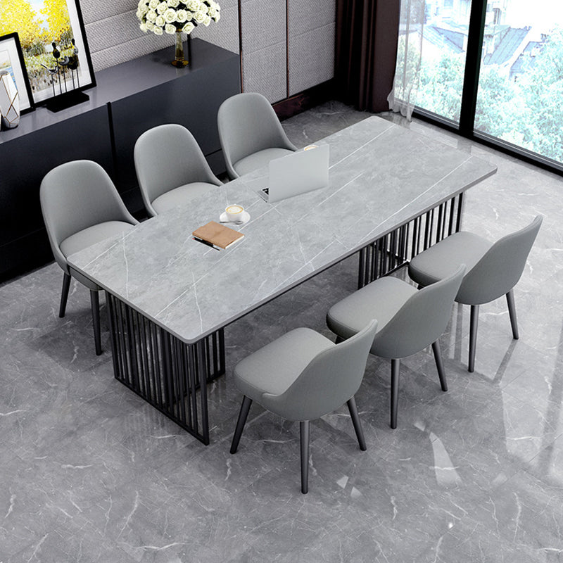Modern Style 1/2/7 Pieces Dining Set with Gray Chair Kitchen Set for Dining Room
