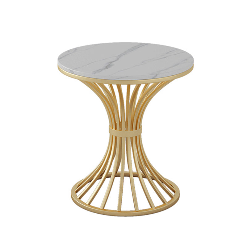 Glam Style 1/2/3/4/5 Pieces Gold Base Dining Set Stone Top Kitchen Set for Dining Room