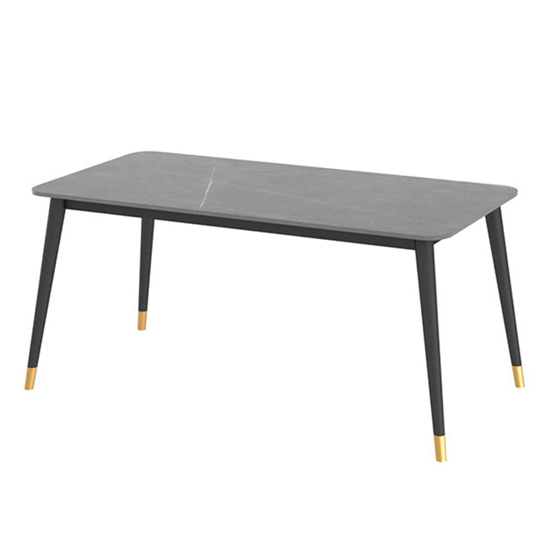 Style simple 1/5/7 Pièces Ensemble de restauration Grey Stone Top Table Table Cuisine pour salle à manger