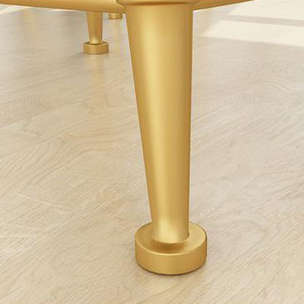 Glam 1/2/3/4/5 Pièces Ensemble de table à manger blanc-gold avec ensemble de dinette ronde en pierre