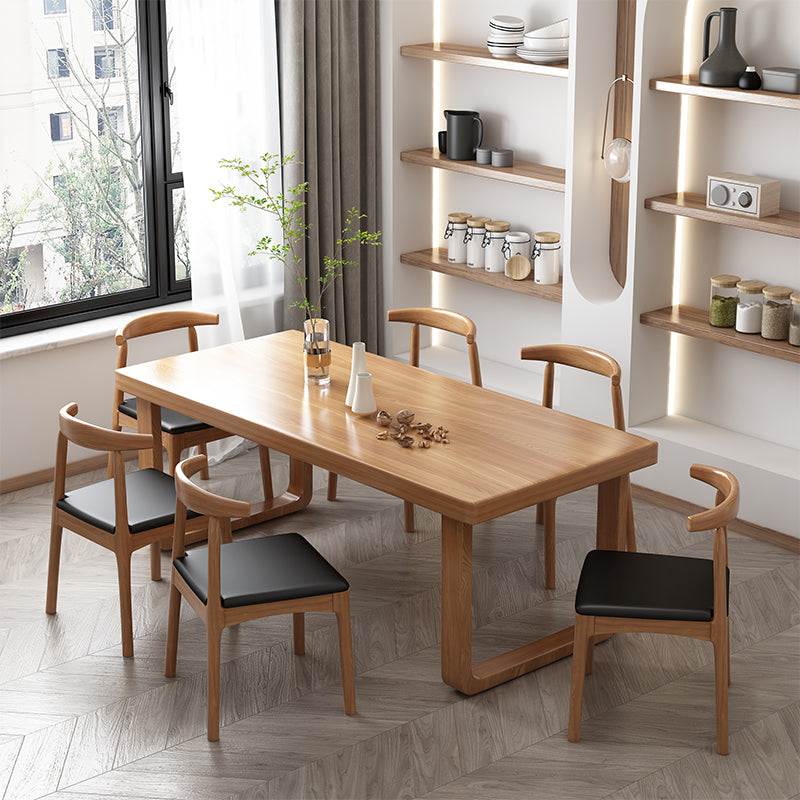 Modern 1/4/7 Pieces Rectangle Dining Table Set Simple Pine Wood Dinette Set