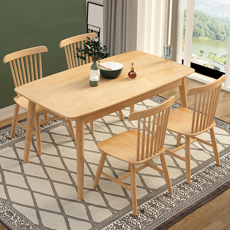 1/2/5/7 Pieces Rectangle Modern Wood Furniture Standard Height Dining Table Set