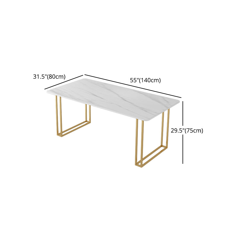 Glam Style 1/2/5 Pièces Ensemble de restauration White-Gold Table Kitchen Set pour salle à manger