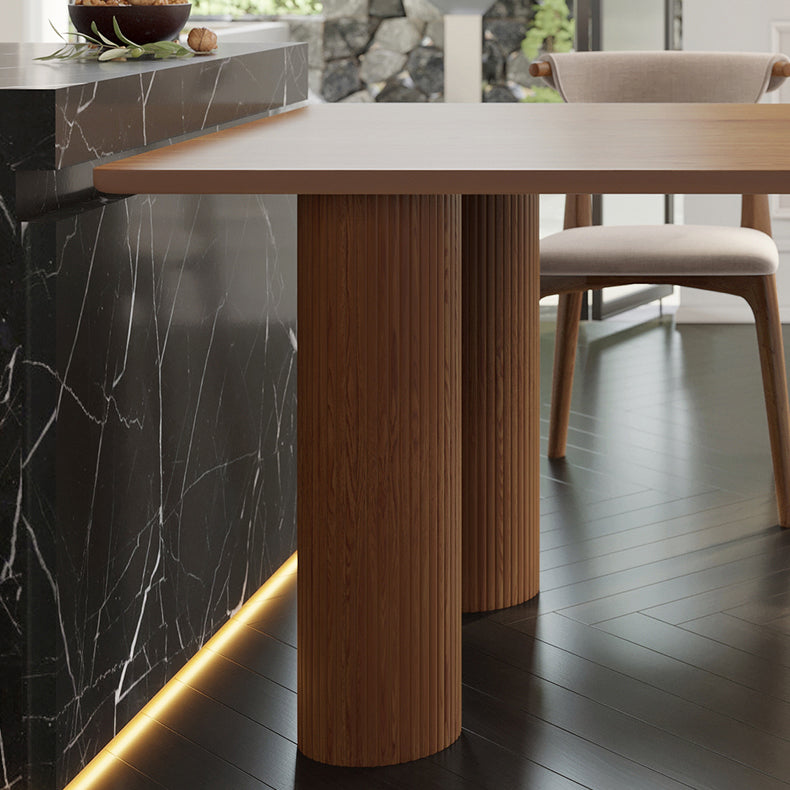 Solid Wood Contemporary Freeform Table Pine Wood Top Table with 3 Legs