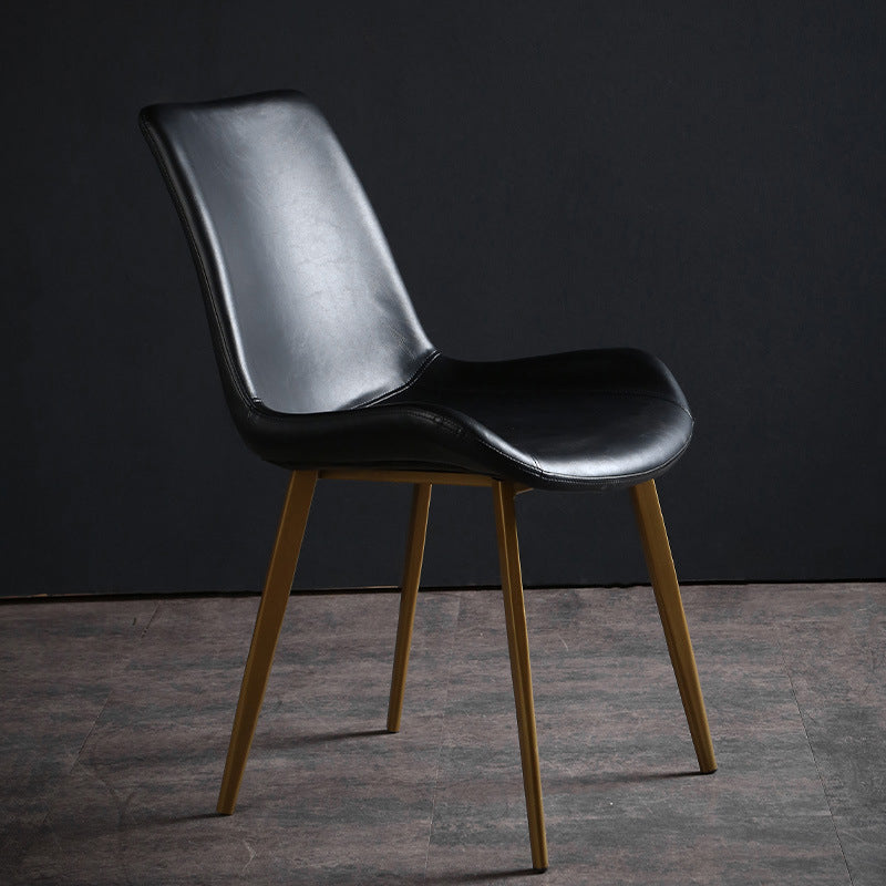 Silla industrial de metal para comedor, cocina, silla lateral con respaldo sólido