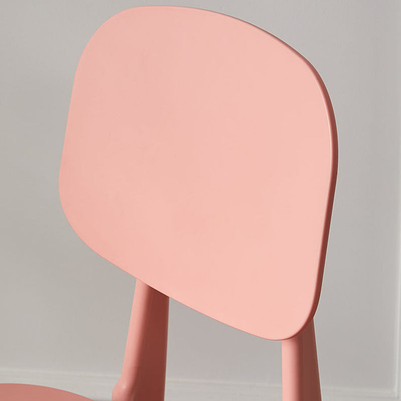 Silla lateral de comedor con respaldo abierto de diseño escandinavo, silla sin brazos de comedor de plástico