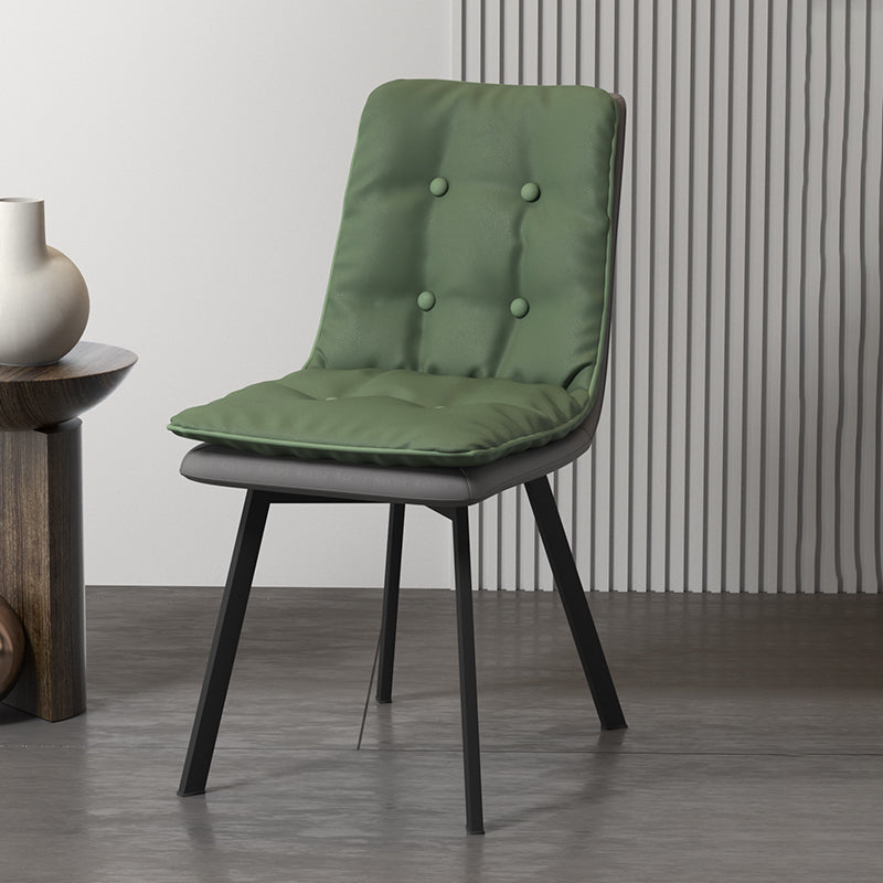 Imitación de cuero del estilo industrial que cena la silla sólida sin brazos de la parte posterior de las sillas
