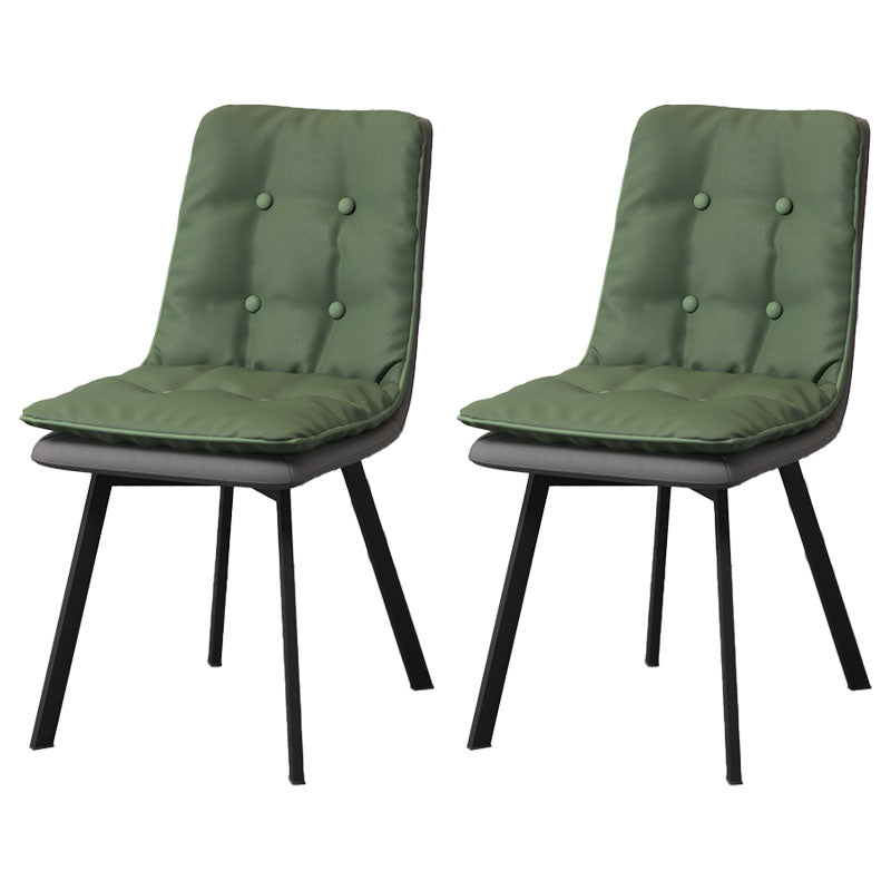 Imitación de cuero del estilo industrial que cena la silla sólida sin brazos de la parte posterior de las sillas