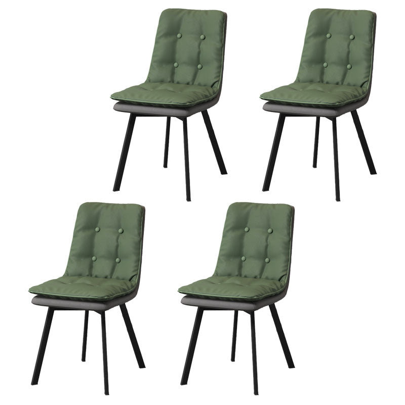 Imitación de cuero del estilo industrial que cena la silla sólida sin brazos de la parte posterior de las sillas