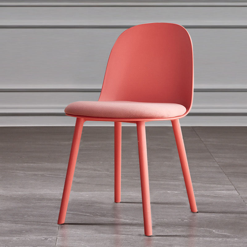 Hedendaagse stoel Dining Armloze zijstoelen met plastic benen voor keuken