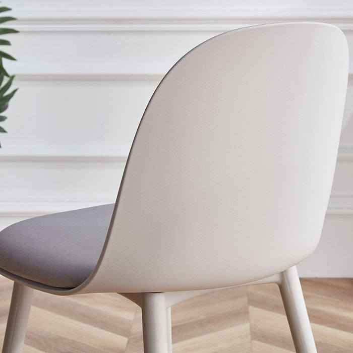 Hedendaagse stoel Dining Armloze zijstoelen met plastic benen voor keuken