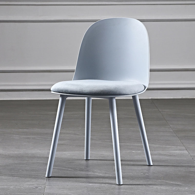 Hedendaagse stoel Dining Armloze zijstoelen met plastic benen voor keuken