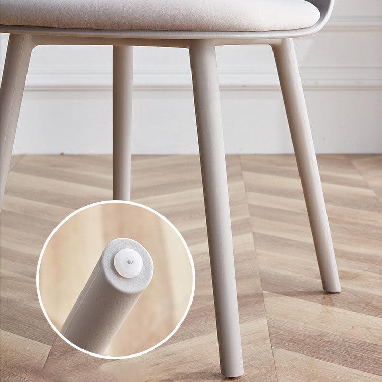Hedendaagse stoel Dining Armloze zijstoelen met plastic benen voor keuken