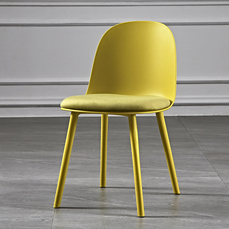Hedendaagse stoel Dining Armloze zijstoelen met plastic benen voor keuken
