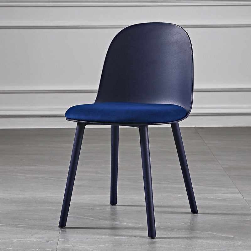 Hedendaagse stoel Dining Armloze zijstoelen met plastic benen voor keuken