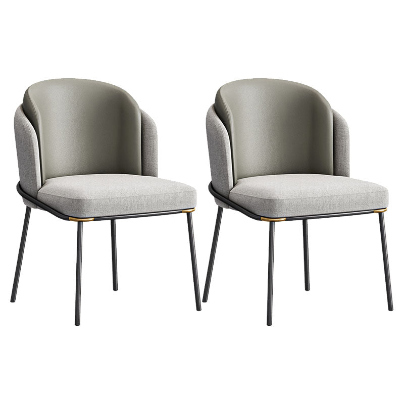 Silla de comedor tapizada con acabado mate de la silla lateral Parsons del dormitorio moderno