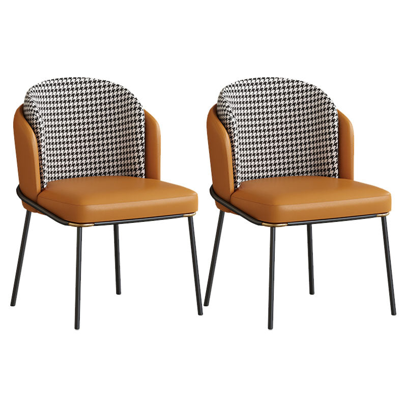 Silla de comedor tapizada con acabado mate de la silla lateral Parsons del dormitorio moderno