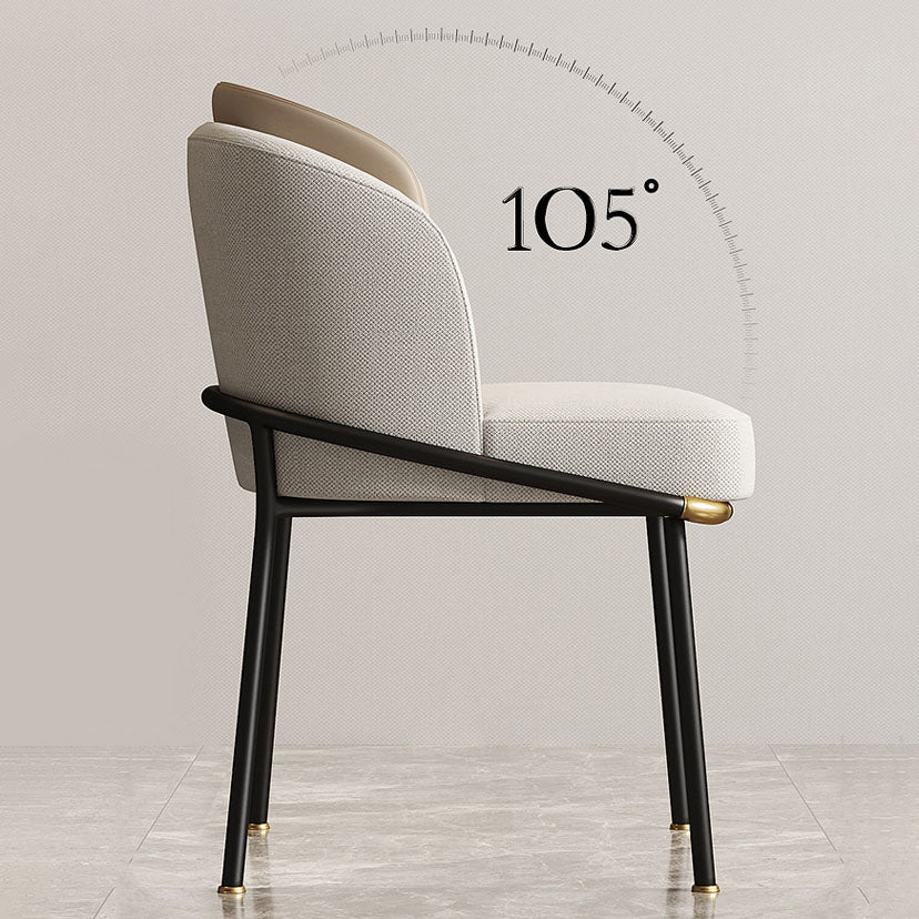 Silla de comedor tapizada con acabado mate de la silla lateral Parsons del dormitorio moderno