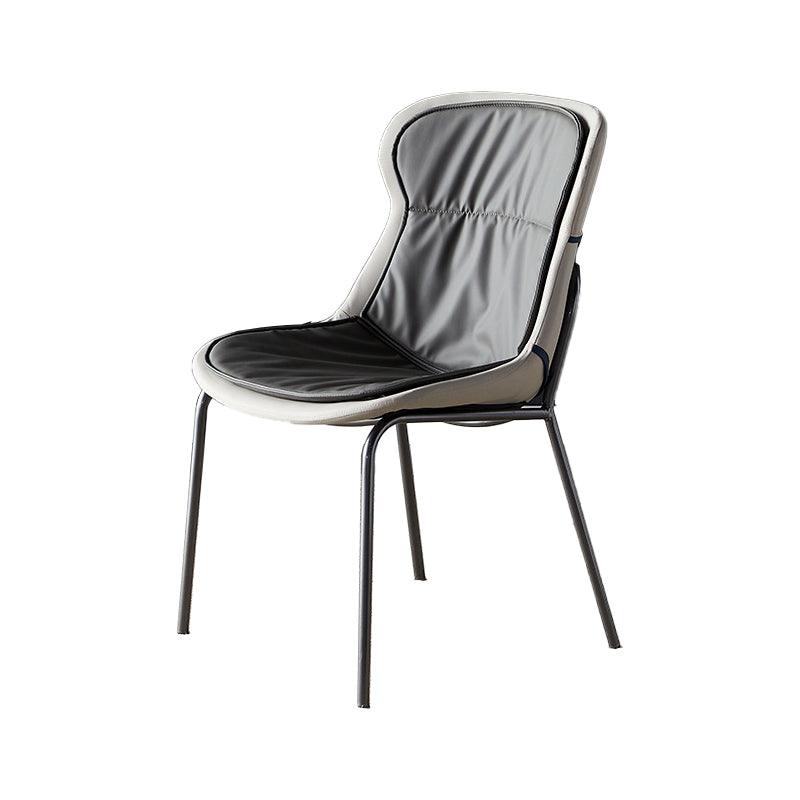 Sillas industriales de metal para interiores y exteriores Silla lateral con respaldo sólido