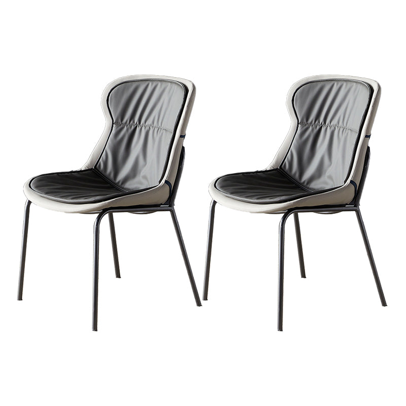 Sillas industriales de metal para interiores y exteriores Silla lateral con respaldo sólido