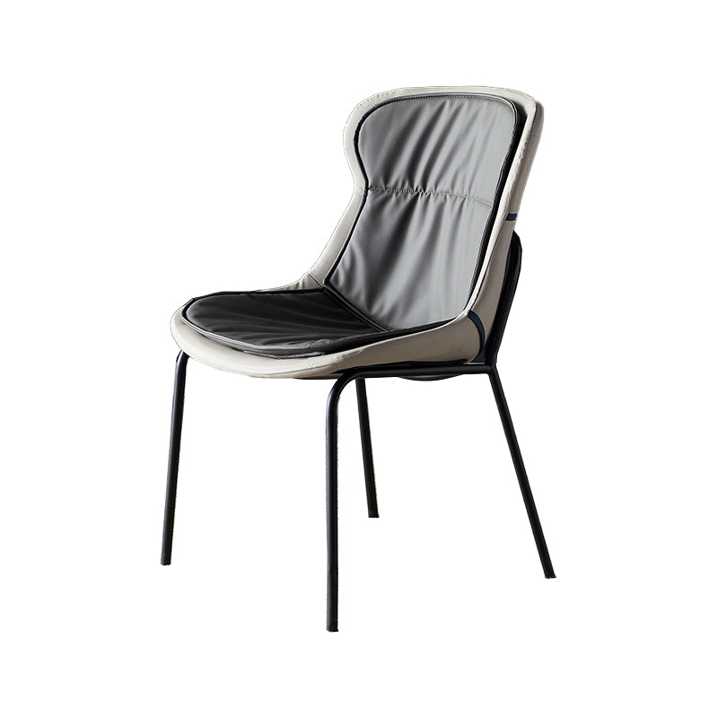 Sillas industriales de metal para interiores y exteriores Silla lateral con respaldo sólido