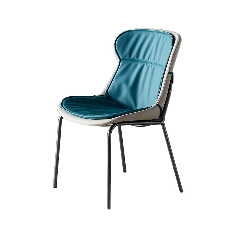 Sillas industriales de metal para interiores y exteriores Silla lateral con respaldo sólido