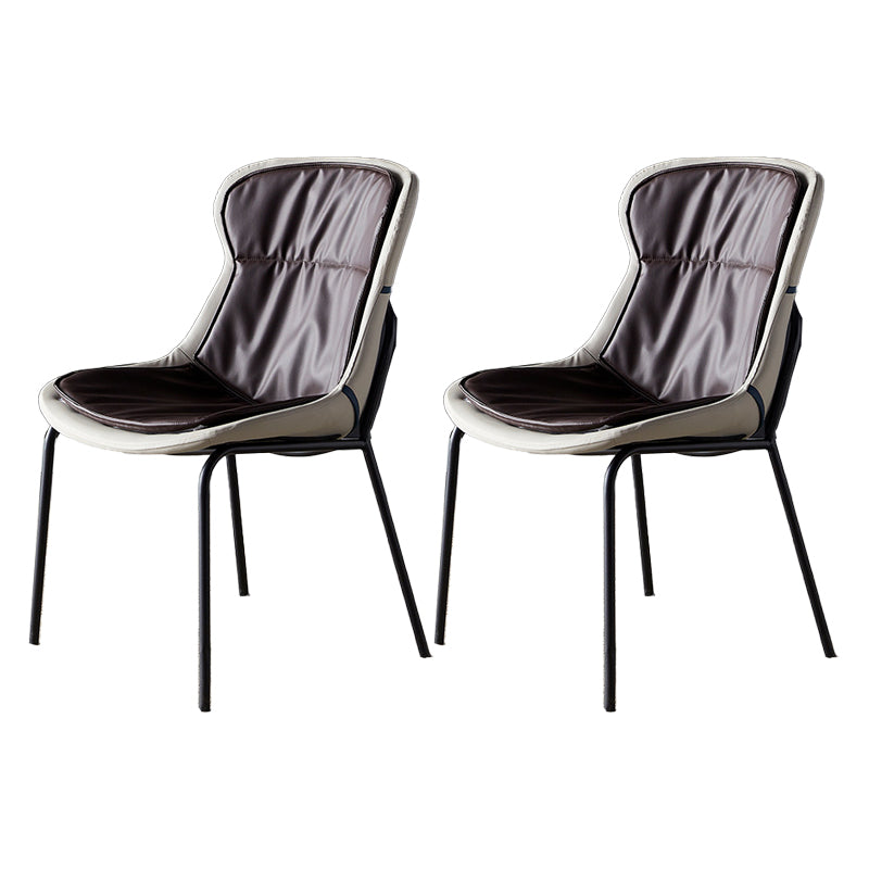 Sillas industriales de metal para interiores y exteriores Silla lateral con respaldo sólido
