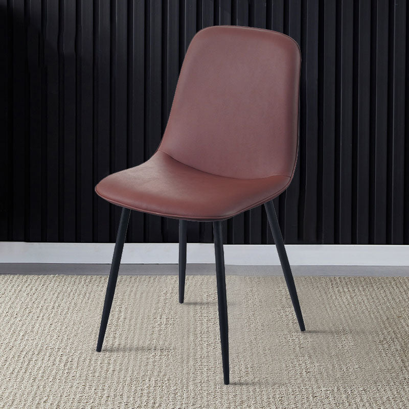 Silla de comedor tapizada con acabado mate y respaldo sólido para el hogar moderno