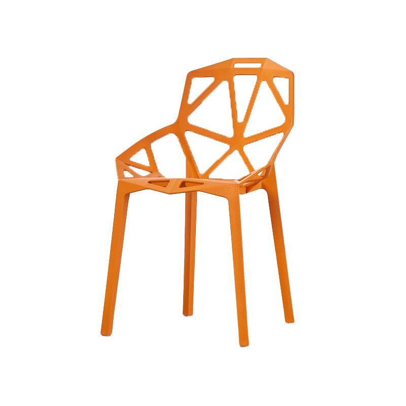 Salle d'étude moderne Chaise latéral de croix en plastique Matte Finish Plastic