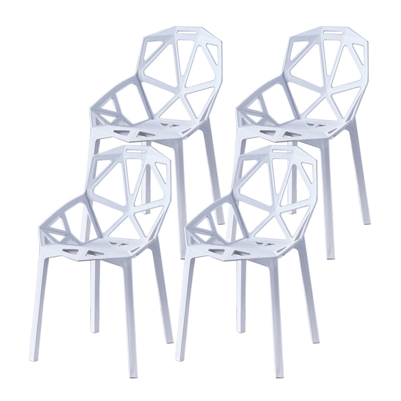 Salle d'étude moderne Chaise latéral de croix en plastique Matte Finish Plastic