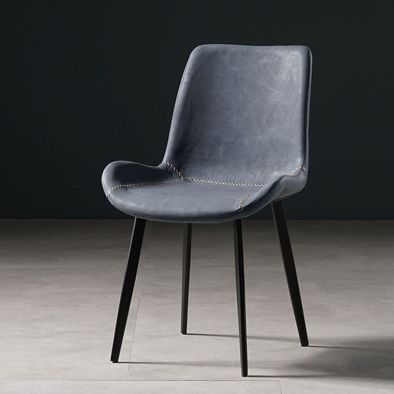 Chaises de style contemporain pour manger des chaises latérales sans bras avec des jambes en métal pour la cuisine
