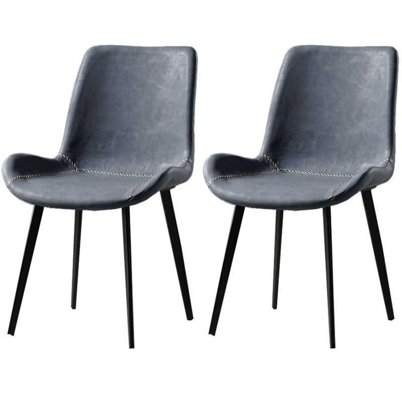 Chaises de style contemporain pour manger des chaises latérales sans bras avec des jambes en métal pour la cuisine