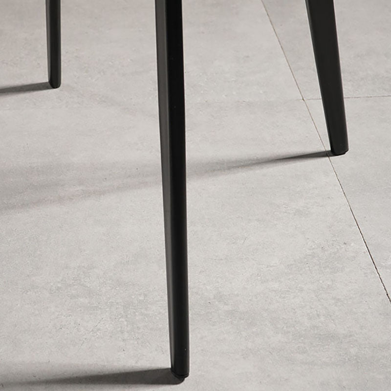 Chaises de style contemporain pour manger des chaises latérales sans bras avec des jambes en métal pour la cuisine