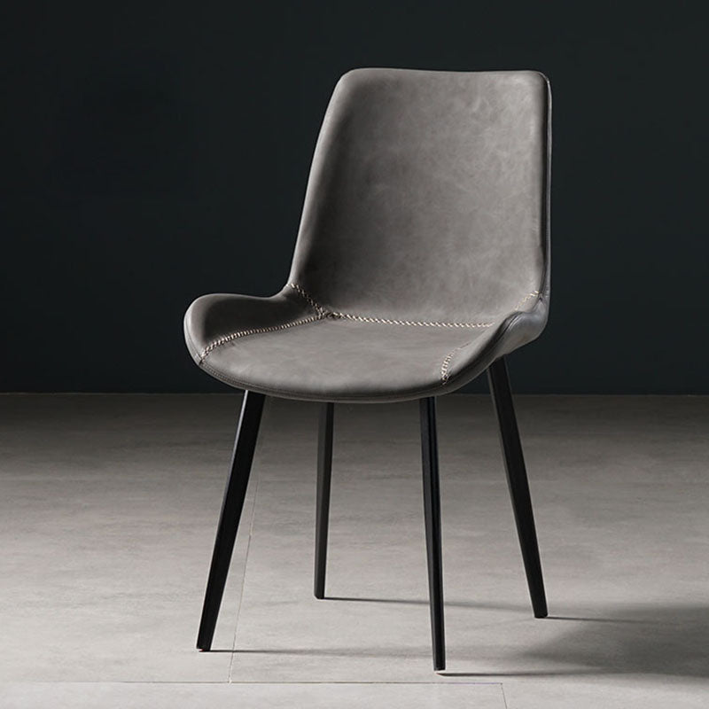 Chaises de style contemporain pour manger des chaises latérales sans bras avec des jambes en métal pour la cuisine
