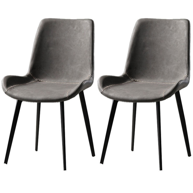 Chaises de style contemporain pour manger des chaises latérales sans bras avec des jambes en métal pour la cuisine