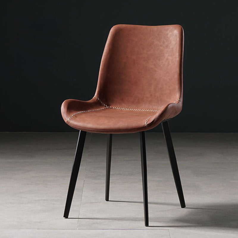 Chaises de style contemporain pour manger des chaises latérales sans bras avec des jambes en métal pour la cuisine