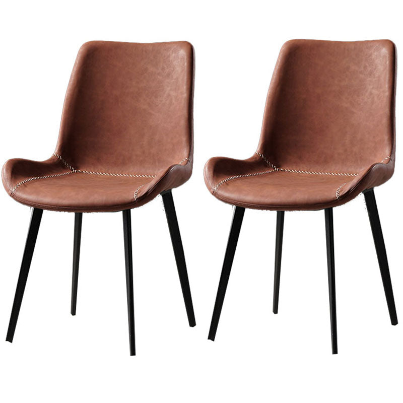 Chaises de style contemporain pour manger des chaises latérales sans bras avec des jambes en métal pour la cuisine