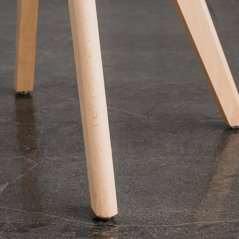 Scandinavian PU Leather Dining stoelen armloze vaste rugstoel