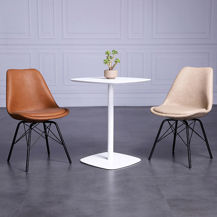 Sedie in stile contemporaneo sedia laterale senza braccio con zampe di metallo per cucina