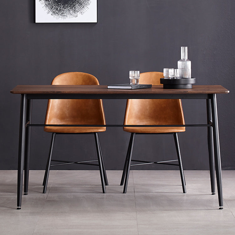 Chaise de style contemporain, chaises d'appoint sans accoudoirs avec pieds en métal pour cuisine