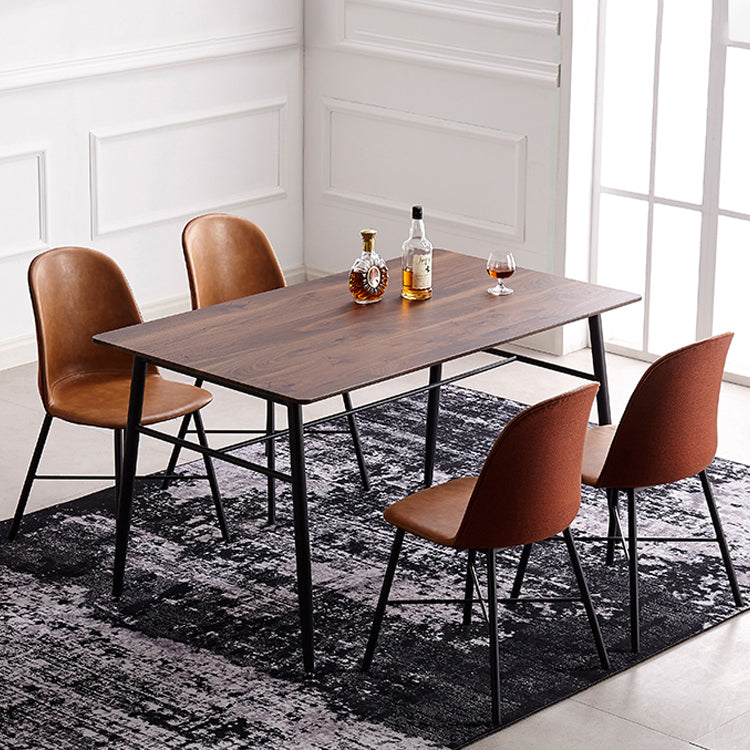 Chaise de style contemporain, chaises d'appoint sans accoudoirs avec pieds en métal pour cuisine