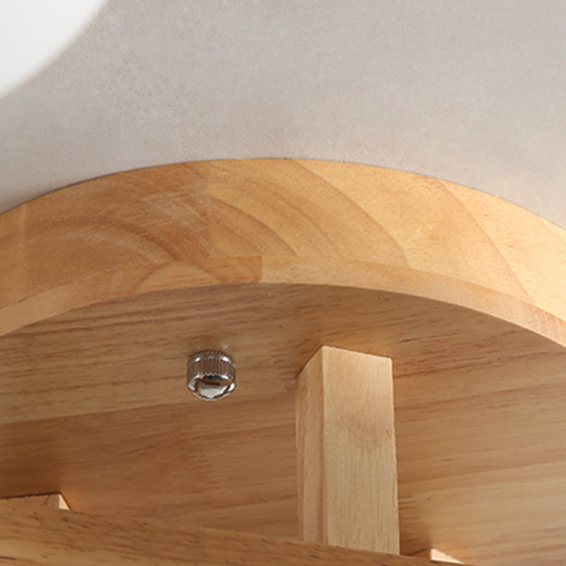 Luminaire semi-encastré en bois moderne, lampe semi-encastrée à plusieurs têtes pour chambre à coucher avec abat-jour en verre globe