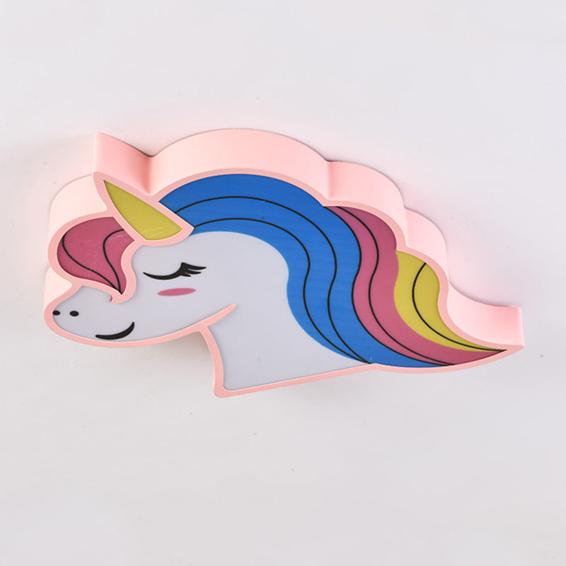 Plafonnier affleurant de forme unique en métal Style enfant 1 éclairage encastré