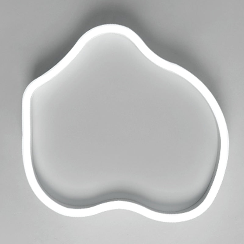 Plafonnier encastré en métal de forme unique, style moderne, éclairage encastré à 1 lumière en blanc