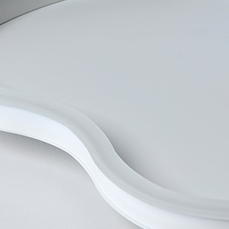 Plafonnier encastré en métal de forme unique, style moderne, éclairage encastré à 1 lumière en blanc